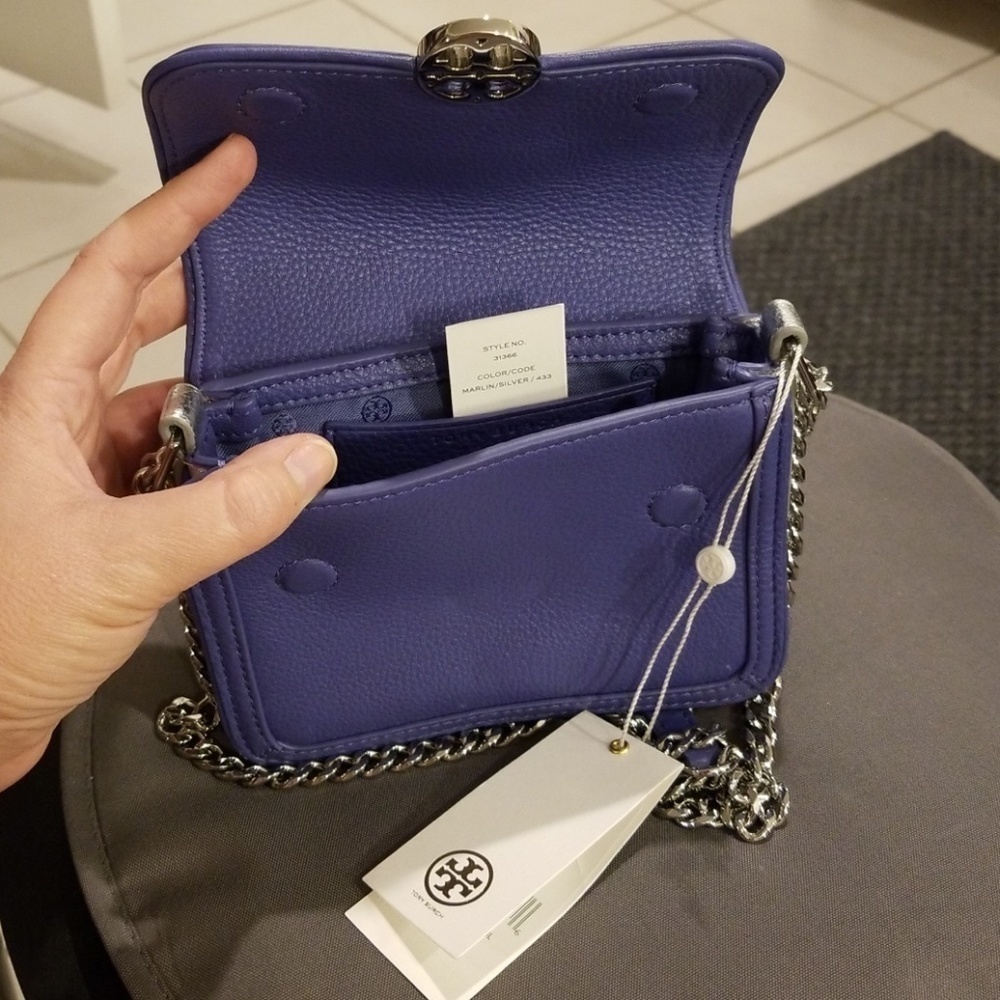 💕TORY BURCH💕 Duet Chain Leather Micro Shoulder Bag - Picture 8 of 8